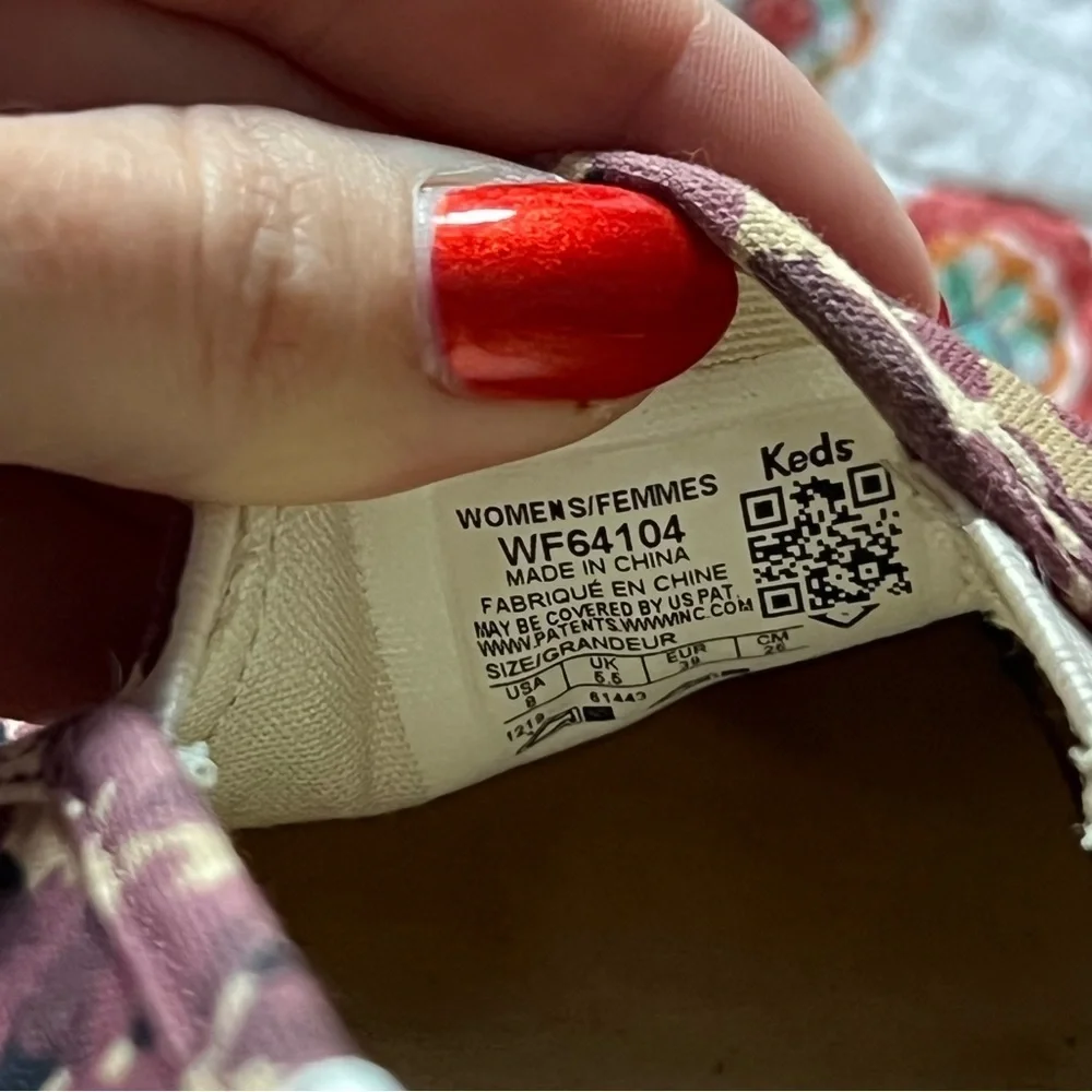 EUC KEDS x Elizabeth & James Double Decker Sz 8 Purple Leopard Slip-on Shoes
